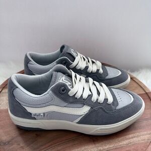 Vans Rowan 2 Low Top Skate Shoes Mens 7 US Grey White Suede Leather Sneakers